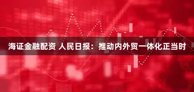 海证金融配资 人民日报：推动内外贸一体化正当时